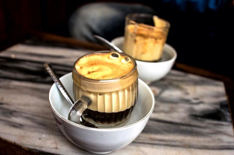 Enjoy Hanoi egg coffee