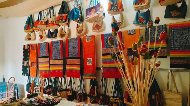 Bright colors from the Lung Tam brocade weaving village in Hà Giang