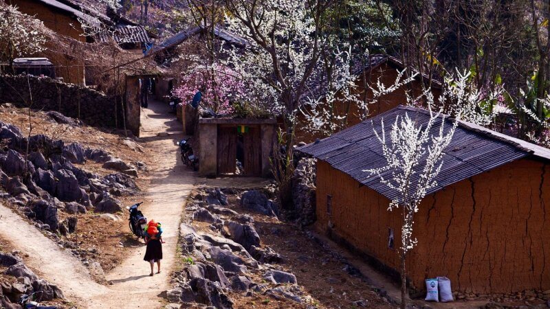 With a motorbike, it's easy to access the villages